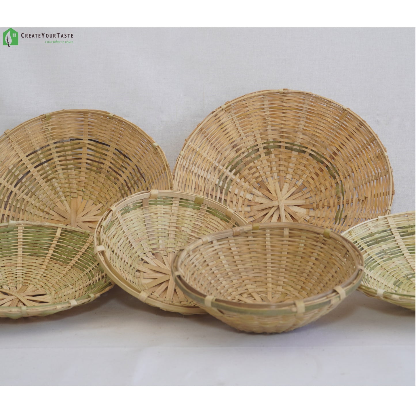 Bamboo Basket Wall Decor (Set of 3)