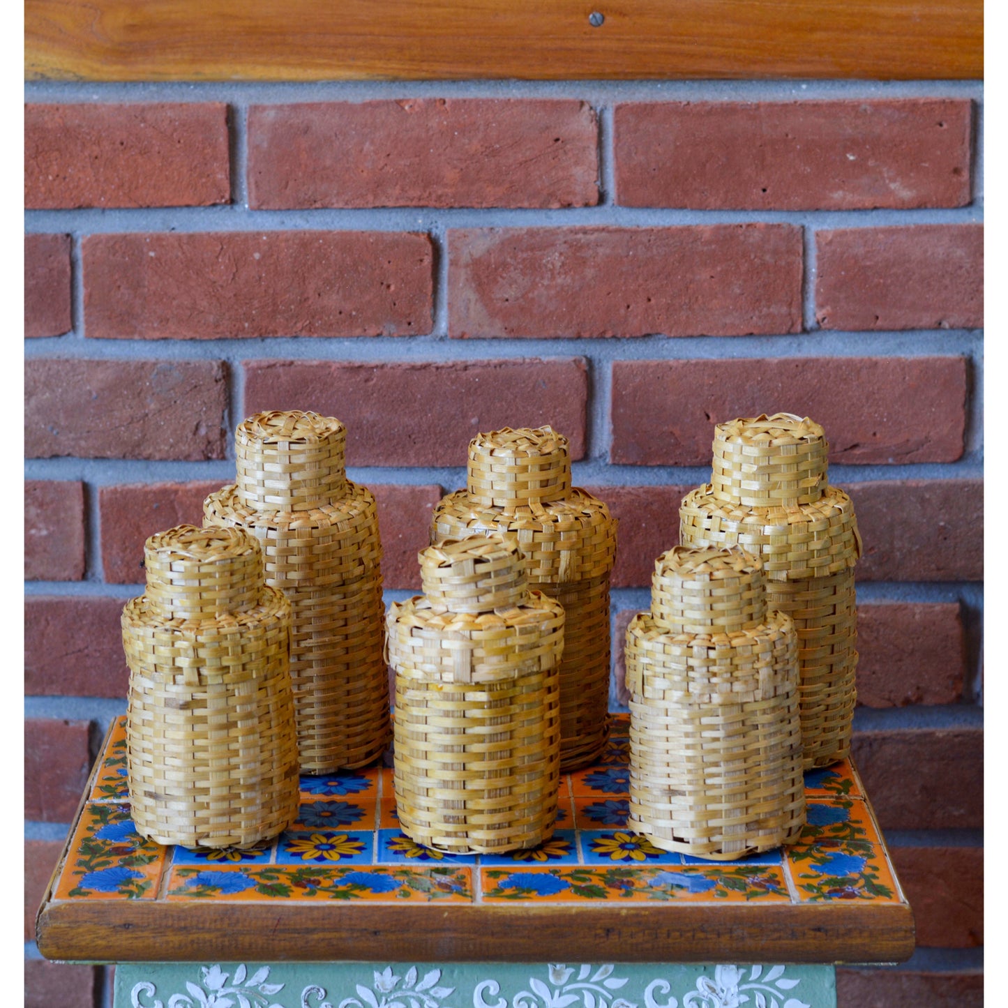 Bamboo Storage Jar with Lid (Combo Pack)