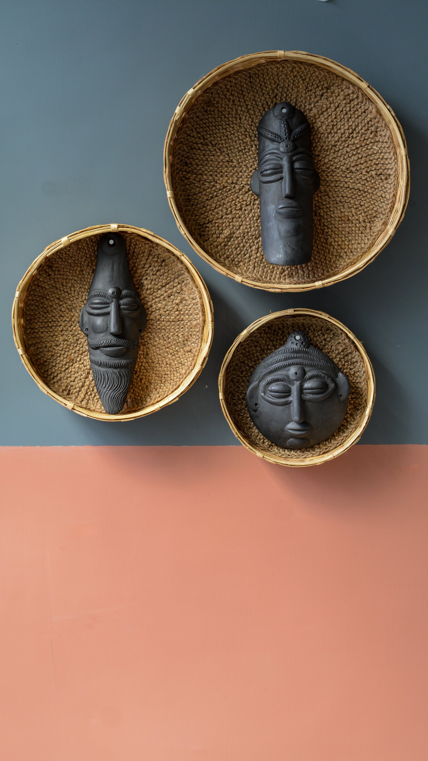 Wall Decor Terracotta Mask (Combo Pack)