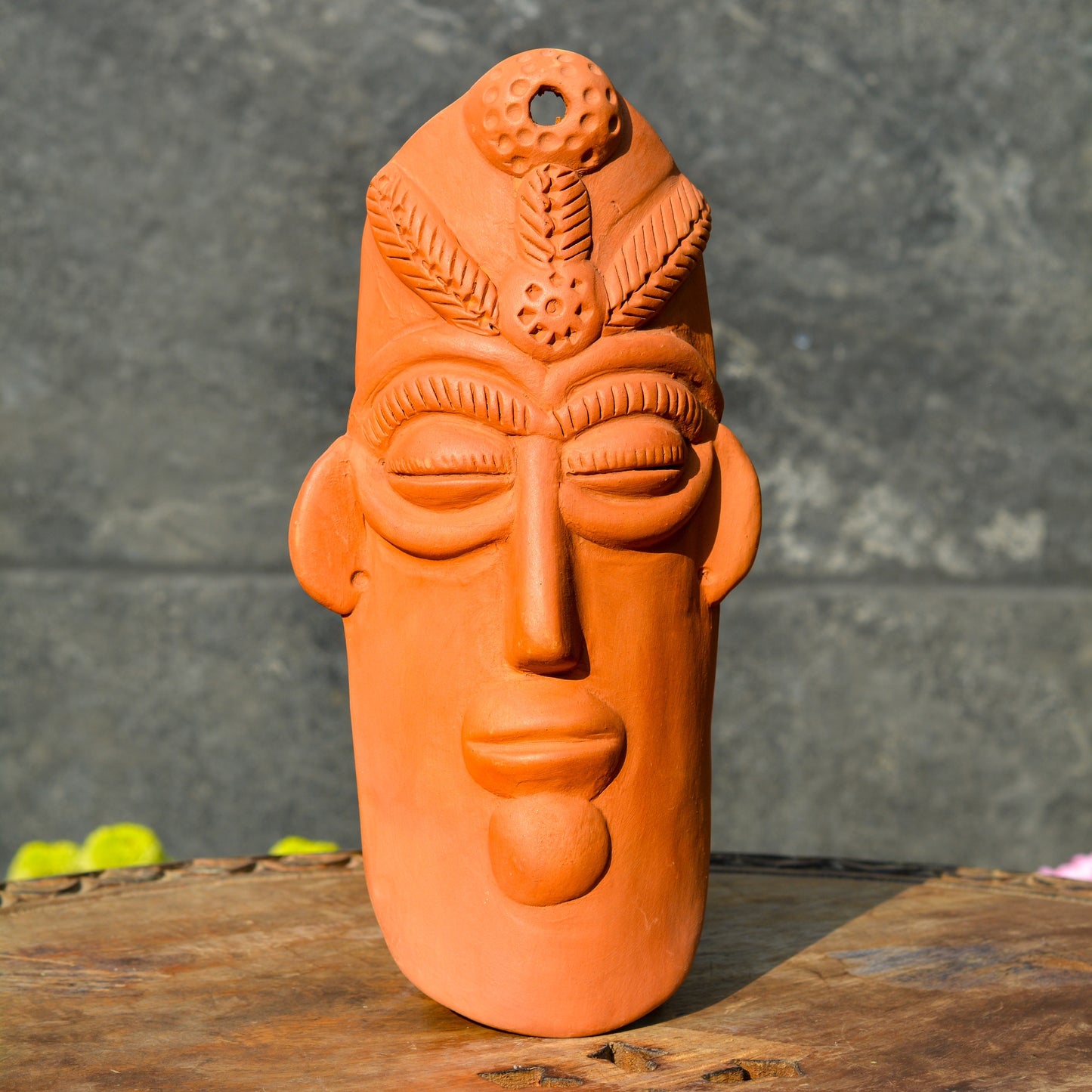Combo Pack of 4 Terracotta Gerua Mask