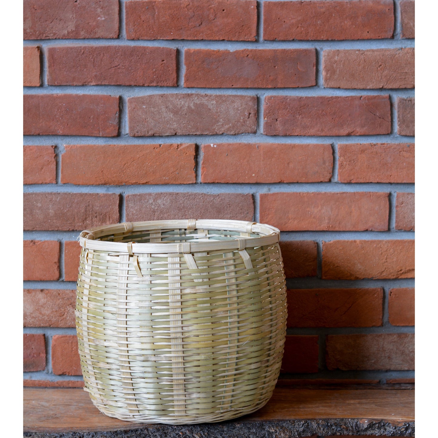 Medium Bamboo Planter Basket for Indoor & Outdoor Use