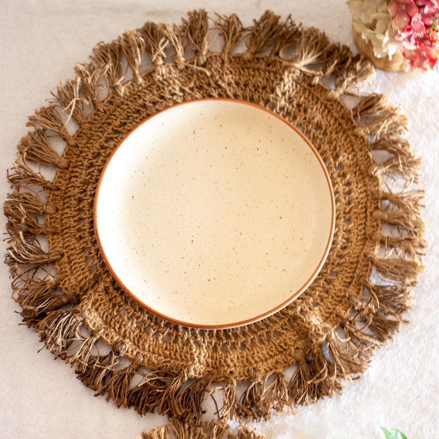 Large Crochet Jute Placemat (Set of 4)