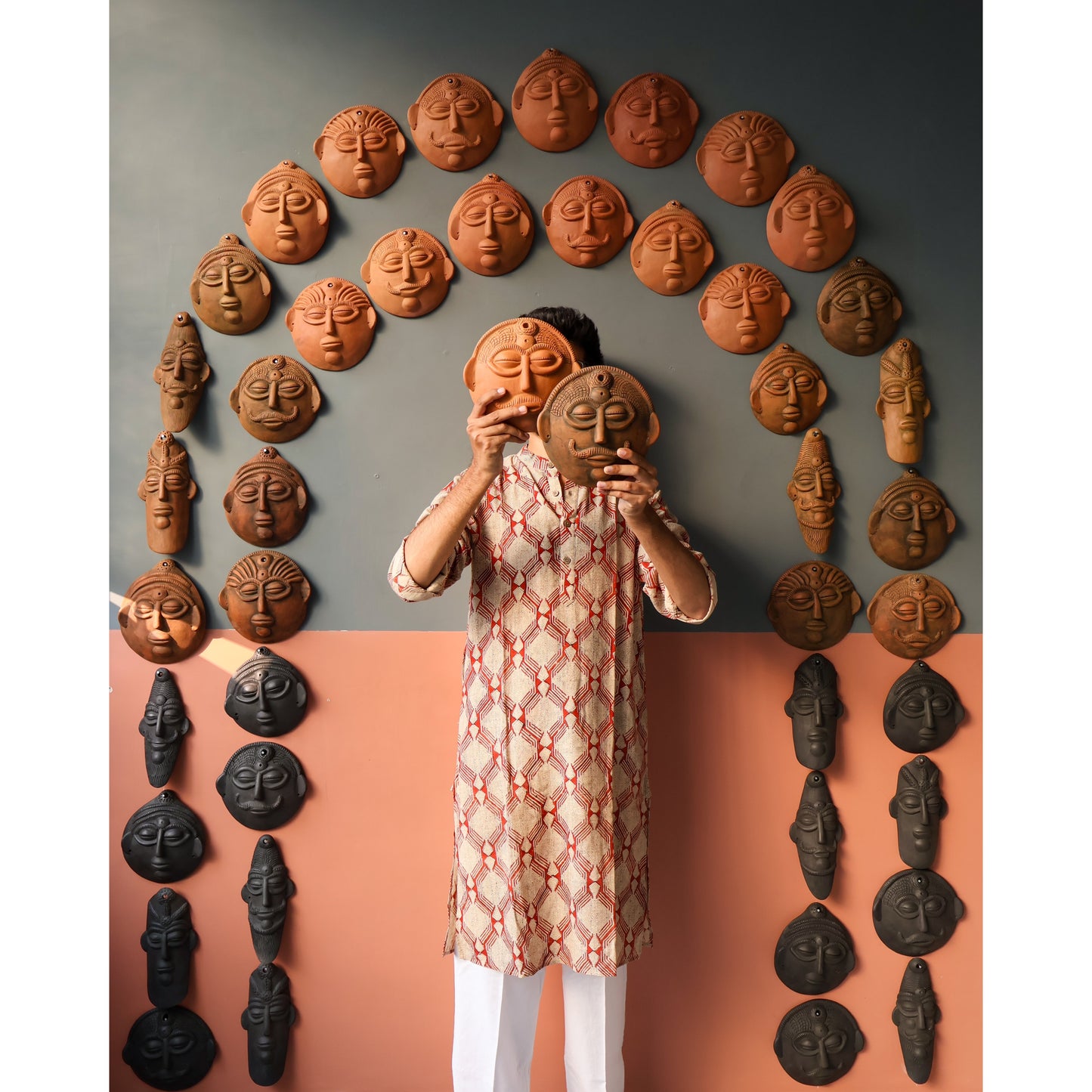 Terracotta Gothic Decor Mask (Design 3)