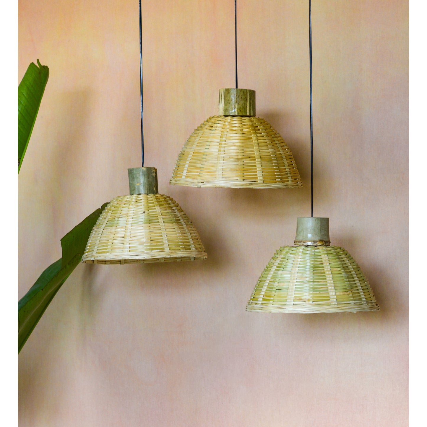 Dome Bamboo Hanging Light (Set of 3)
