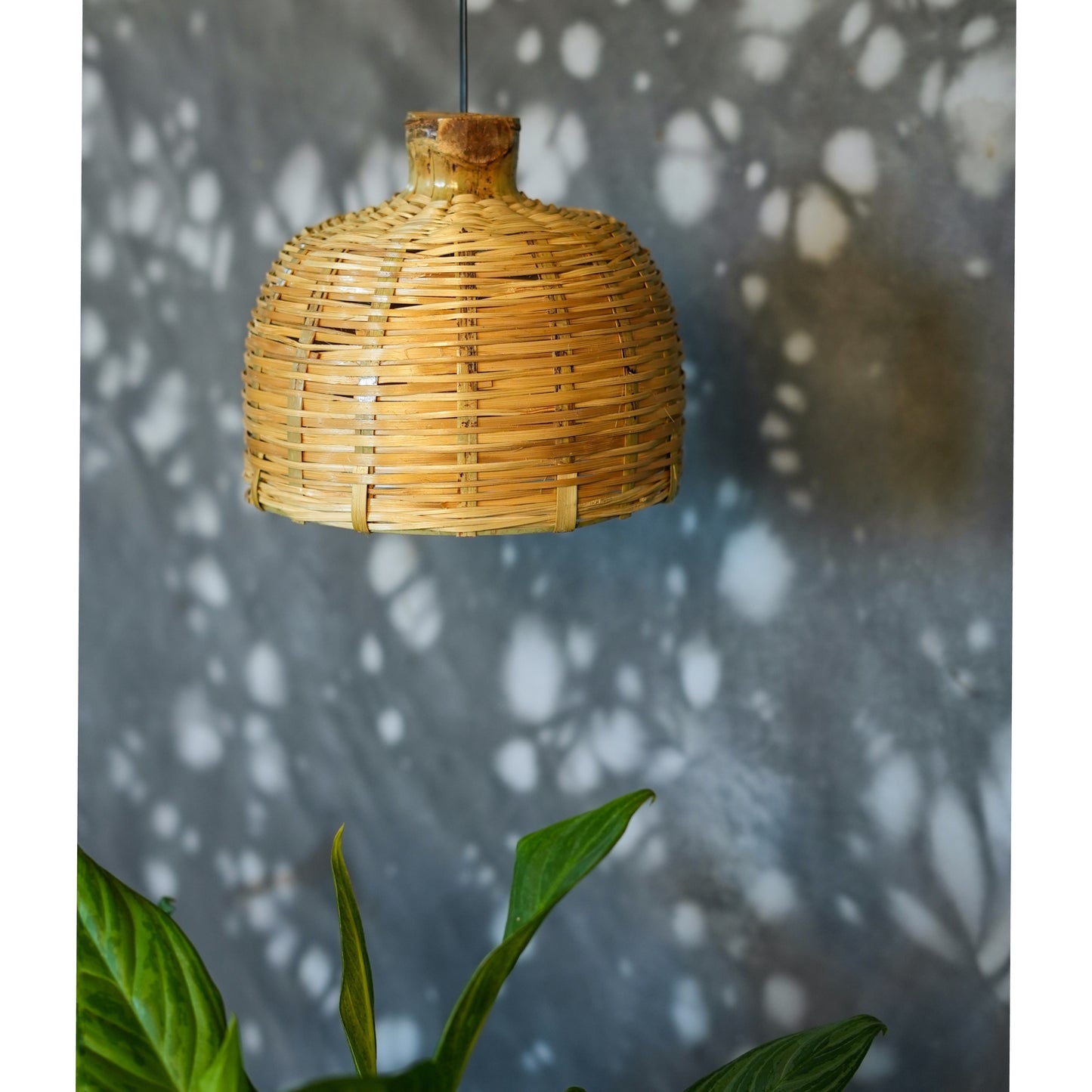 Handcrafted Bamboo Dome Pendant Lamp