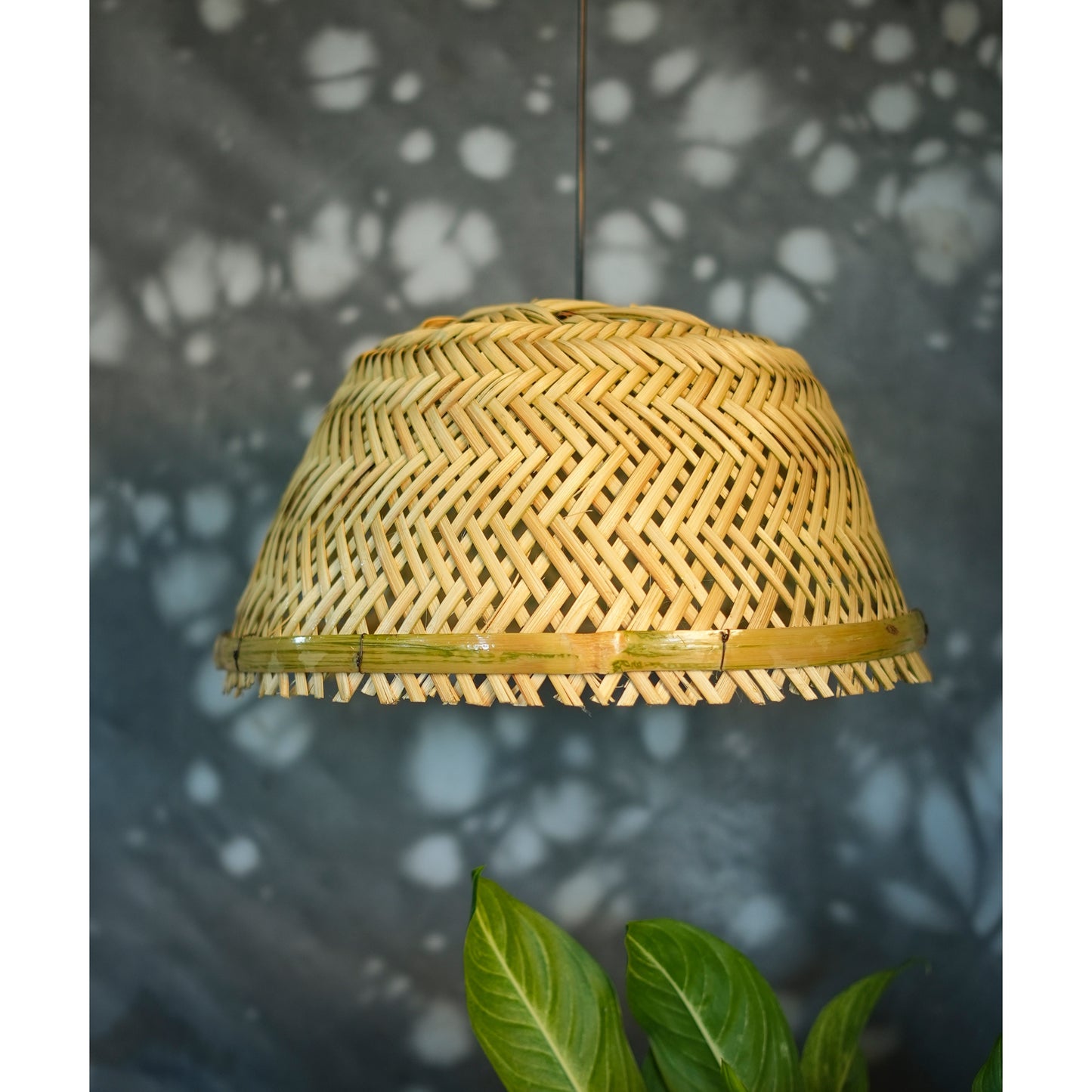 Hanging Bamboo Boho Lamp