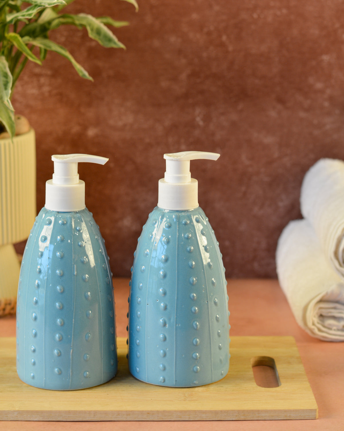 Ceramic Handwash Dispenser - Blue