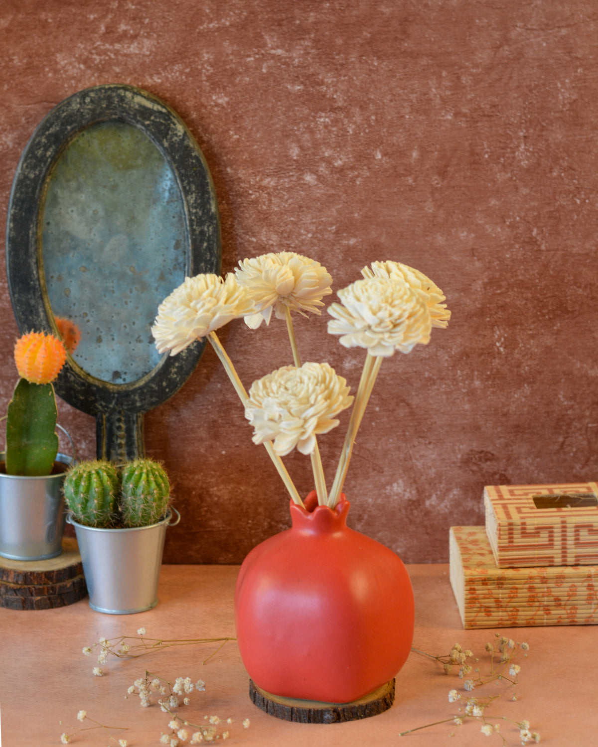 Decorative Showpiece, Table Centrepiece, Living Room & Dining Decor - Red