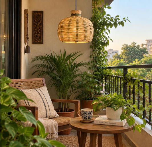 Handcrafted Bamboo Dome Pendant Lamp