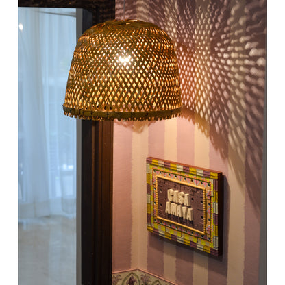 Bell Shaped Bamboo Hanging Light