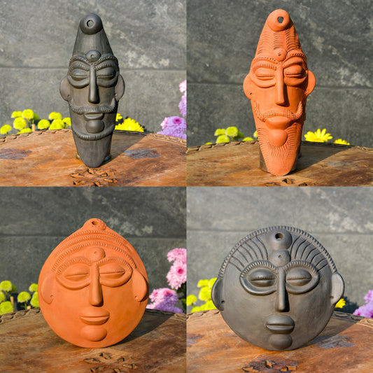 Terracotta Mask Pack of 4