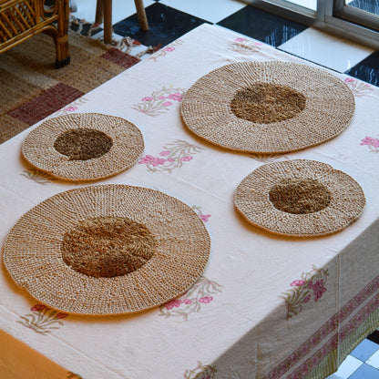 Cotton & Jute Table Mat ( Combo Pack of 4 )