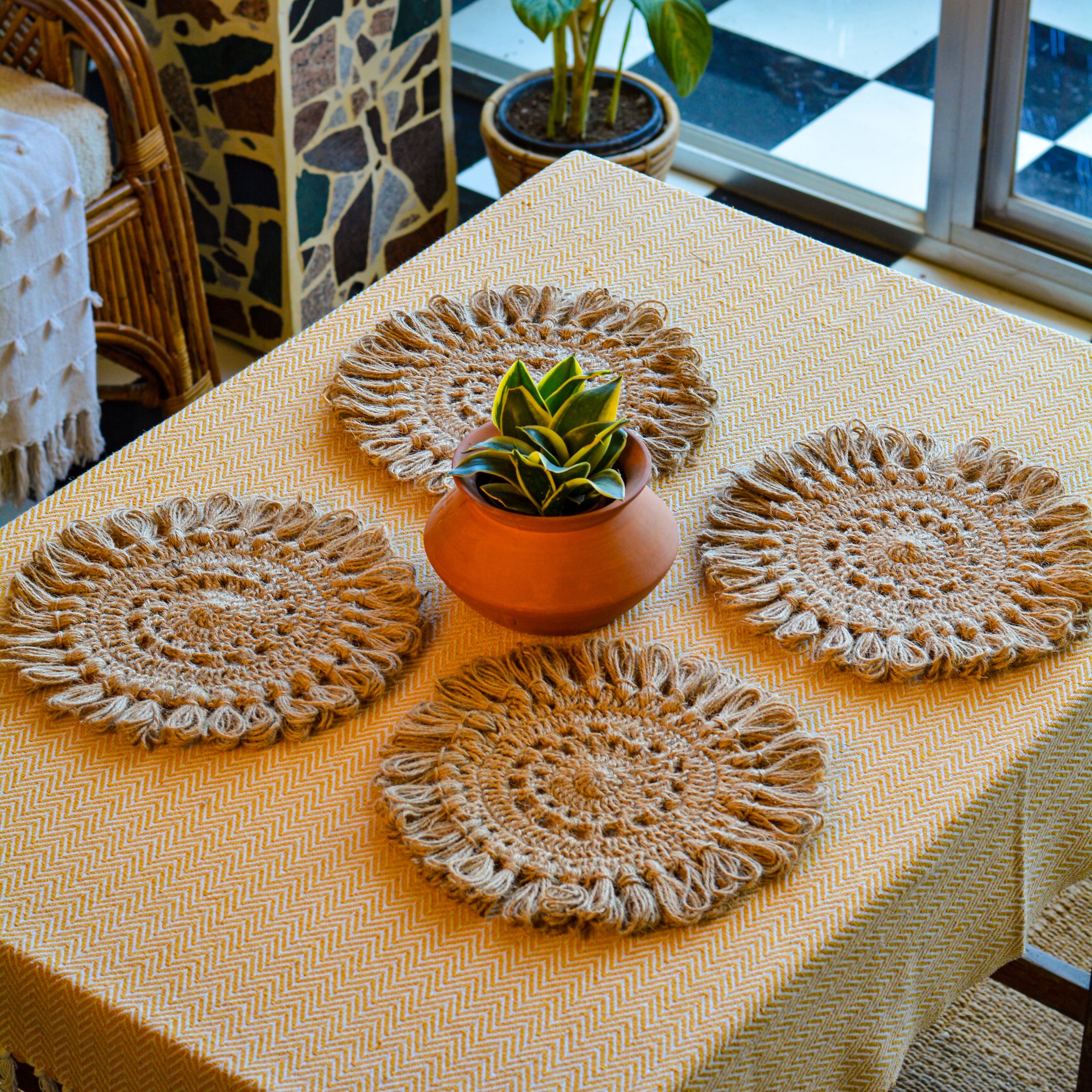 Crochet table mat discount