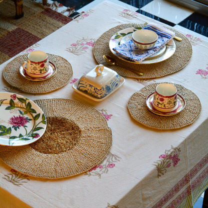 Cotton & Jute Table Mat ( Combo Pack of 4 )