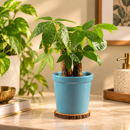 Glossy Texture Ceramic Planter, 4 Inch