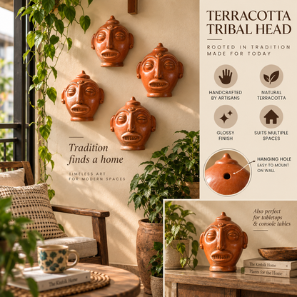 HasaDevi Tribal Head | Glossy Finish