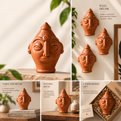LokDevi Tribal Head | Glossy Finish