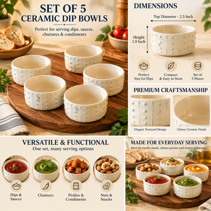 Dip & Chutney Bowls - Set of 3 & Set of 5