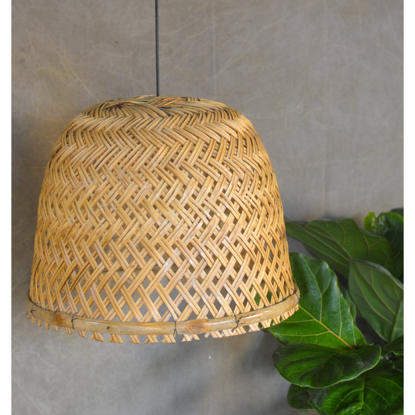 Bell Shaped Bamboo Hanging Light