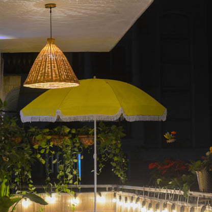 Conical Bamboo Hanging Pendant Lamp