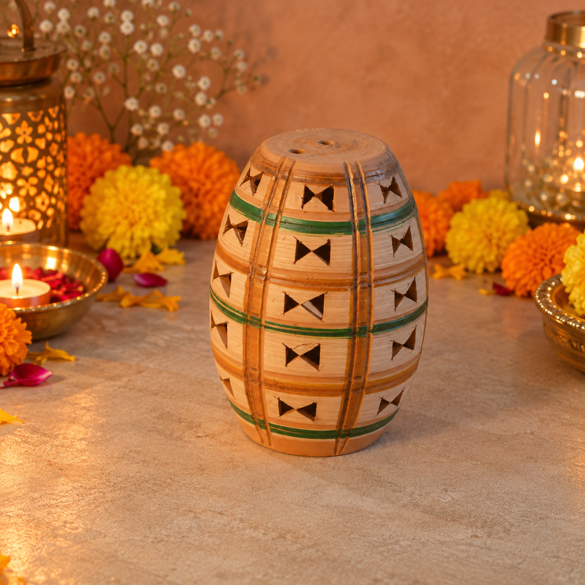 Terracotta Lantern Lamp for Diwali Decoration