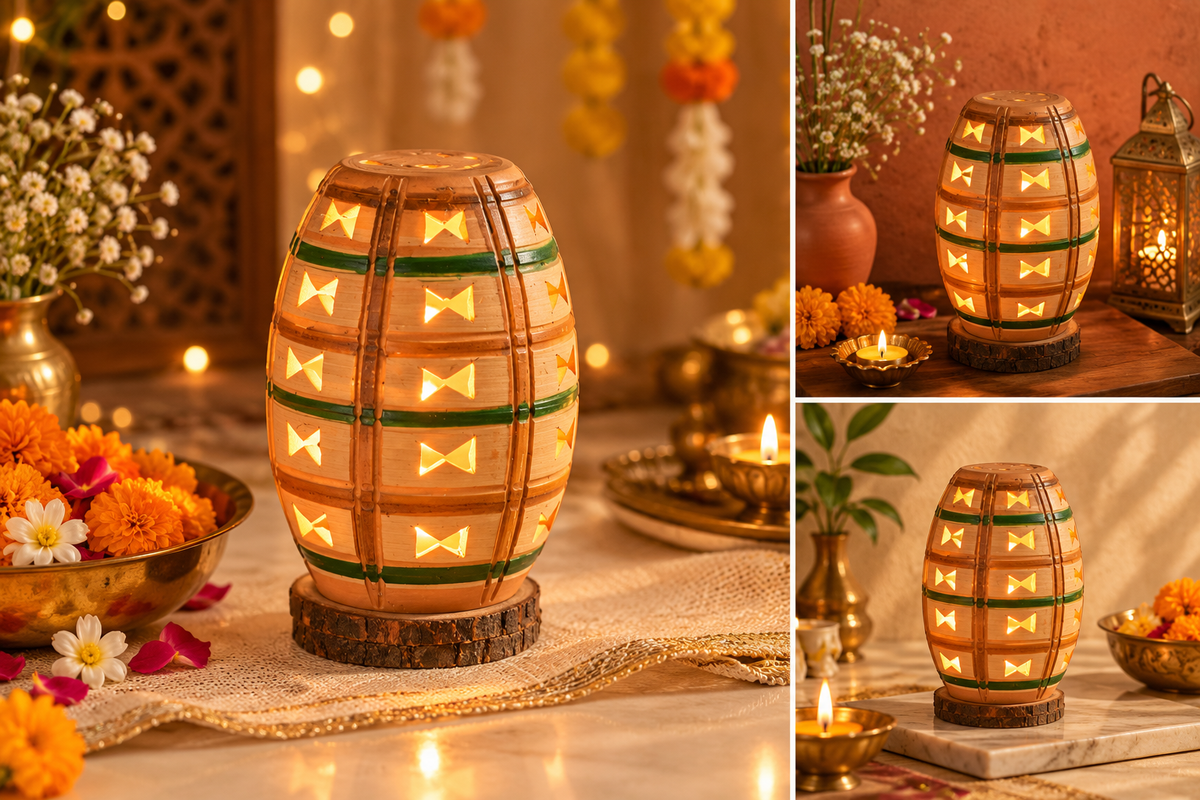 Terracotta Lantern Lamp for Diwali Decoration