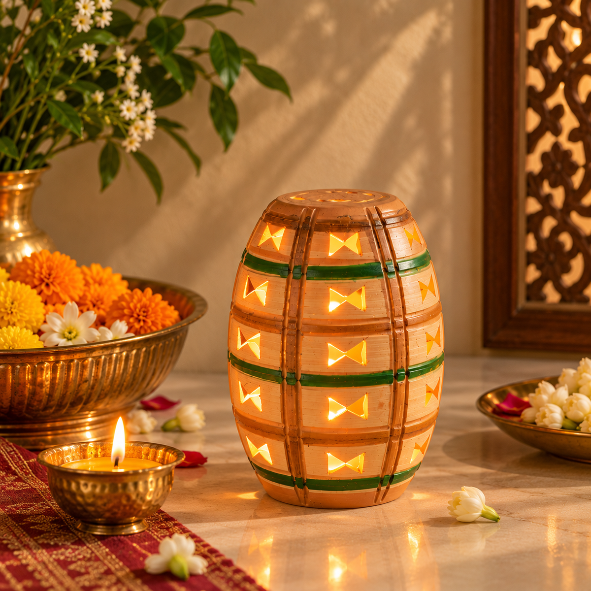 Terracotta Lantern Lamp for Diwali Decoration