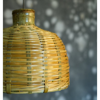 Handcrafted Bamboo Dome Pendant Lamp