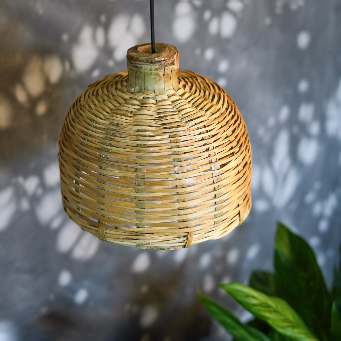 Handcrafted Bamboo Dome Pendant Lamp