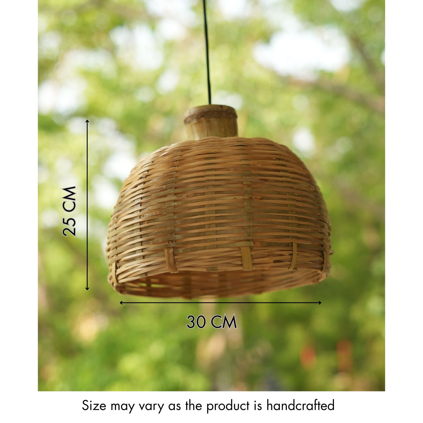 Handcrafted Bamboo Dome Pendant Lamp