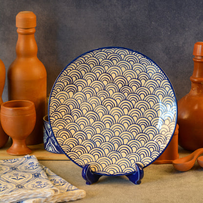 Ceramic Decorative Plate with Stand | Tabletop Display Plate for Home Décor-10 inch Plate