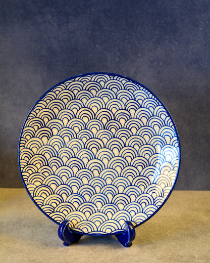 Ceramic Decorative Plate with Stand | Tabletop Display Plate for Home Décor-10 inch Plate