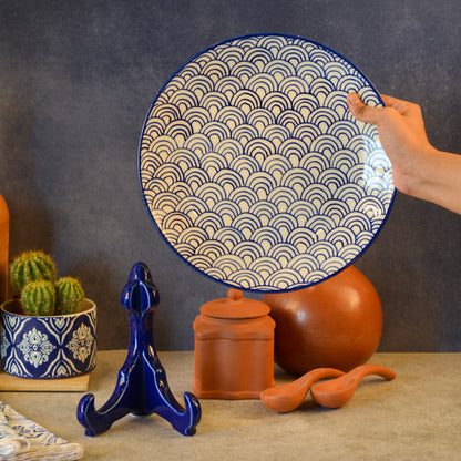 Ceramic Decorative Plate with Stand | Tabletop Display Plate for Home Décor-10 inch Plate