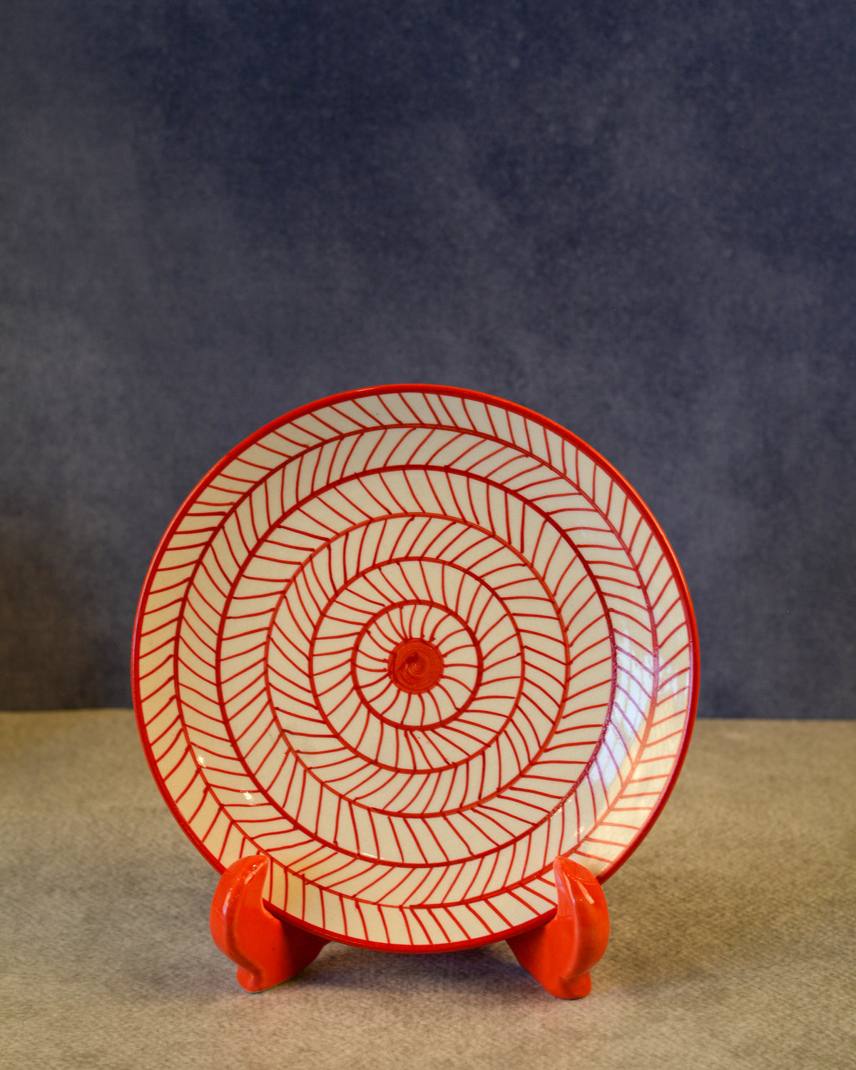 Ceramic Decorative Plate with Stand | Tabletop Display Plate for Home Décor-7 inch Plate