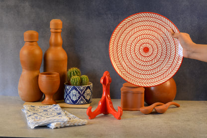 Ceramic Decorative Plate with Stand | Tabletop Display Plate for Home Décor-10 inch Plate