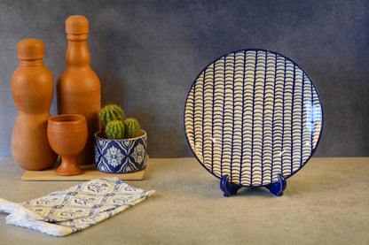 Ceramic Decorative Plate with Stand | Tabletop Display Plate for Home Décor-10 inch Plate