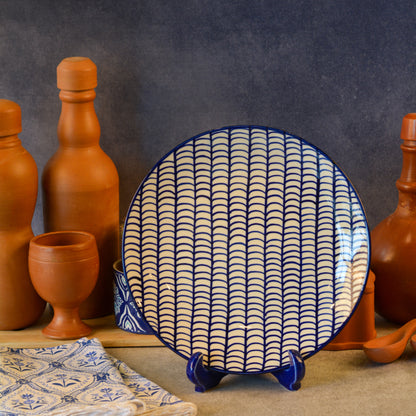 Ceramic Decorative Plate with Stand | Tabletop Display Plate for Home Décor-10 inch Plate