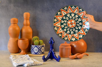 Ceramic Decorative Plate with Stand | Tabletop Display Plate for Home Décor-10 inch Plate