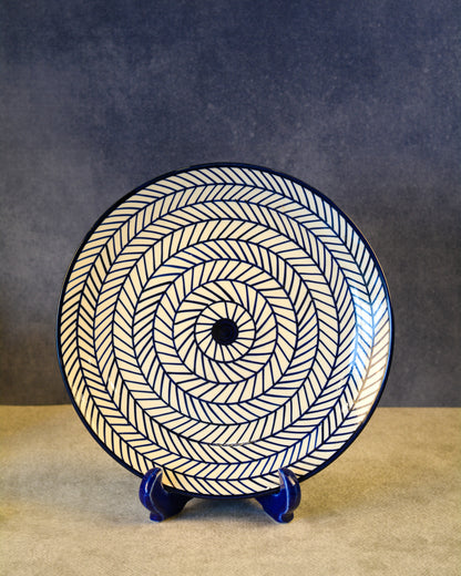 Ceramic Decorative Plate with Stand | Tabletop Display Plate for Home Décor-10 inch Plate