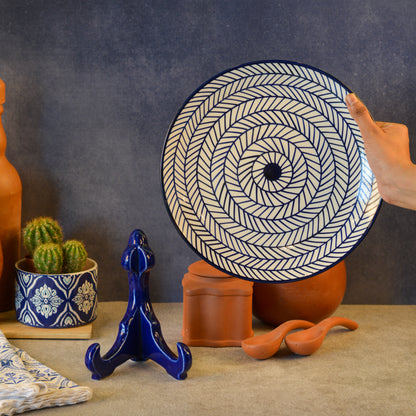 Ceramic Decorative Plate with Stand | Tabletop Display Plate for Home Décor-10 inch Plate