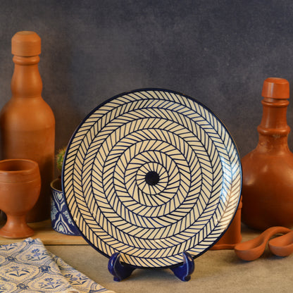 Ceramic Decorative Plate with Stand | Tabletop Display Plate for Home Décor-10 inch Plate