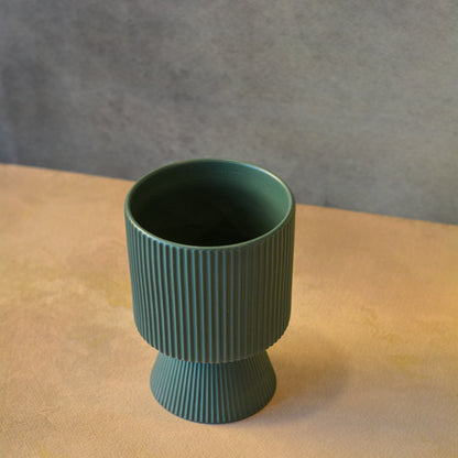 Ceramic Planter for Tabletop & Home Décor, 4 Inch, Teal