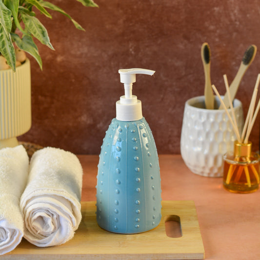 Ceramic Handwash Dispenser - Blue