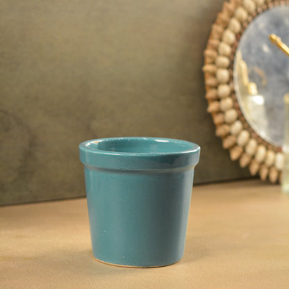 Glossy Texture Ceramic Planter, 4 Inch