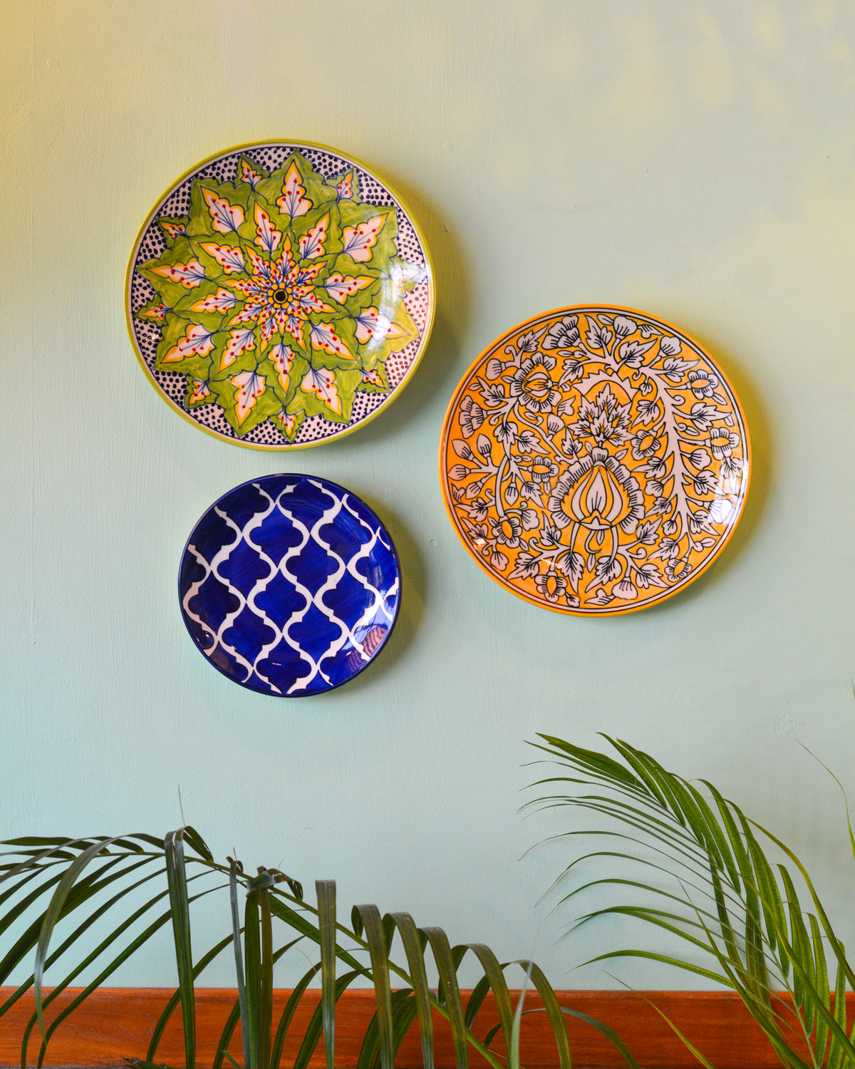 Ceramic Wall Hanging Plates  | Decorative Wall Plates Set of 3