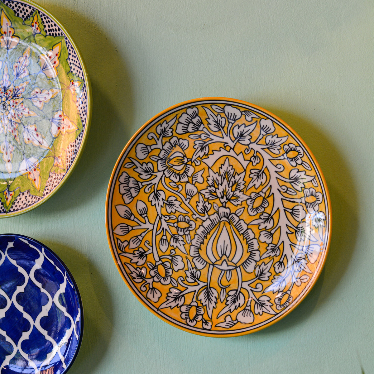 Ceramic Wall Hanging Plates  | Decorative Wall Plates Set of 3