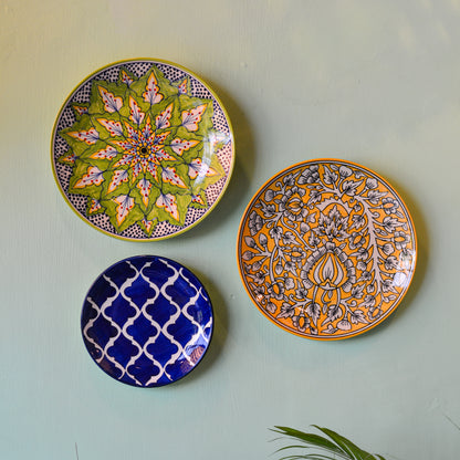 Ceramic Wall Hanging Plates  | Decorative Wall Plates Set of 3