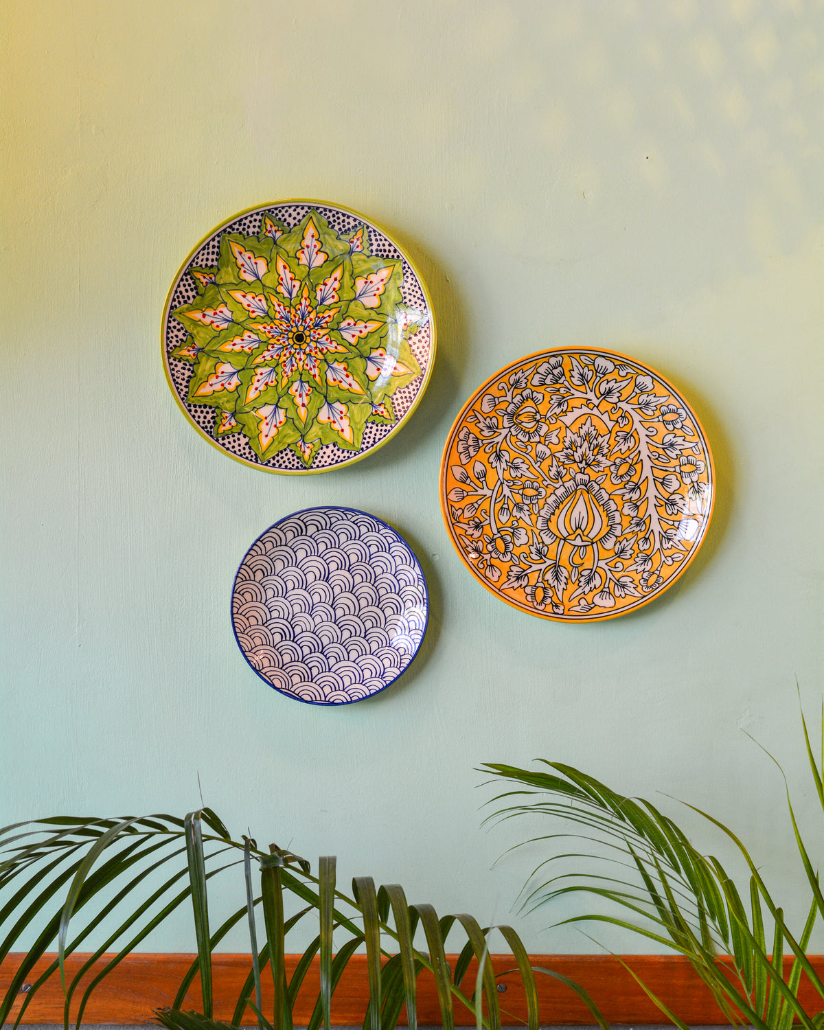Ceramic Wall Hanging | Plate Decorative Wall Plates, Set of 3