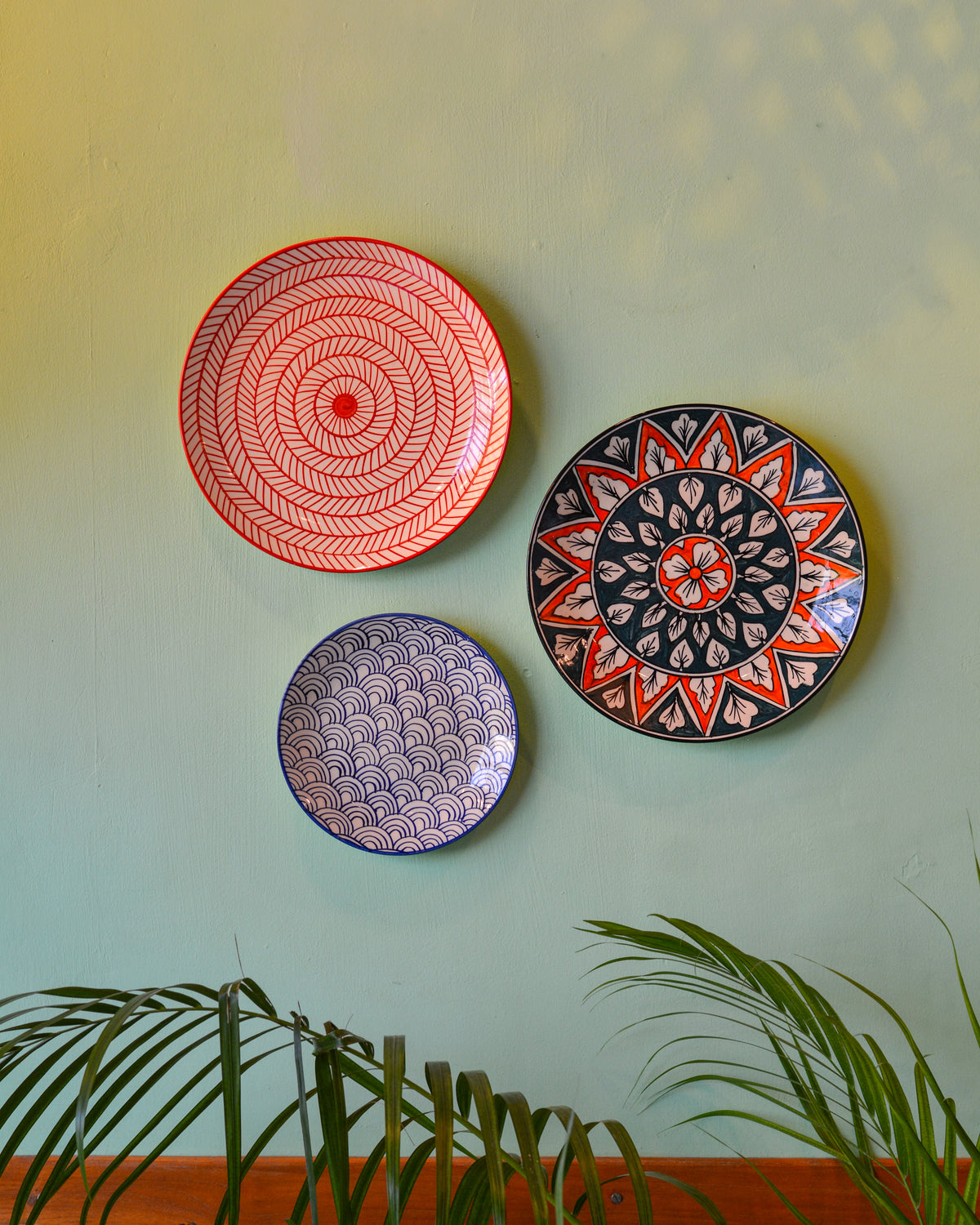Ceramic Wall Hanging Plates  | Decorative Wall Plates Set of 3