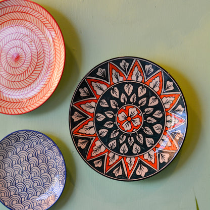 Ceramic Wall Hanging Plates  | Decorative Wall Plates Set of 3